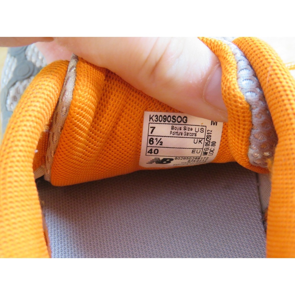 New Balance IONIX Boys Size 7 Athletic Orange Grey 3090 Running Athletic Shoes - Picture 12 of 16